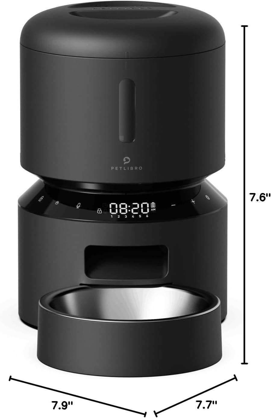 Smart Automatic Cat Feeder: Automatic Dog Food Dispenser with Freshness Preservation- Black