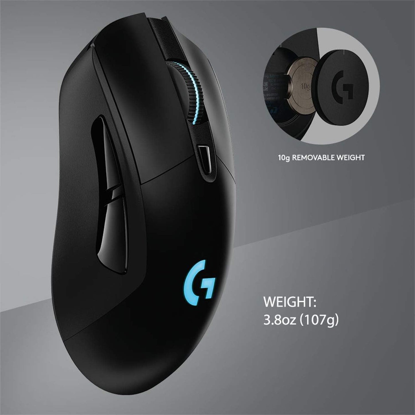 Logitech G703 Lightspeed Wireless Gaming Mouse W/Hero 25K Sensor (Black)