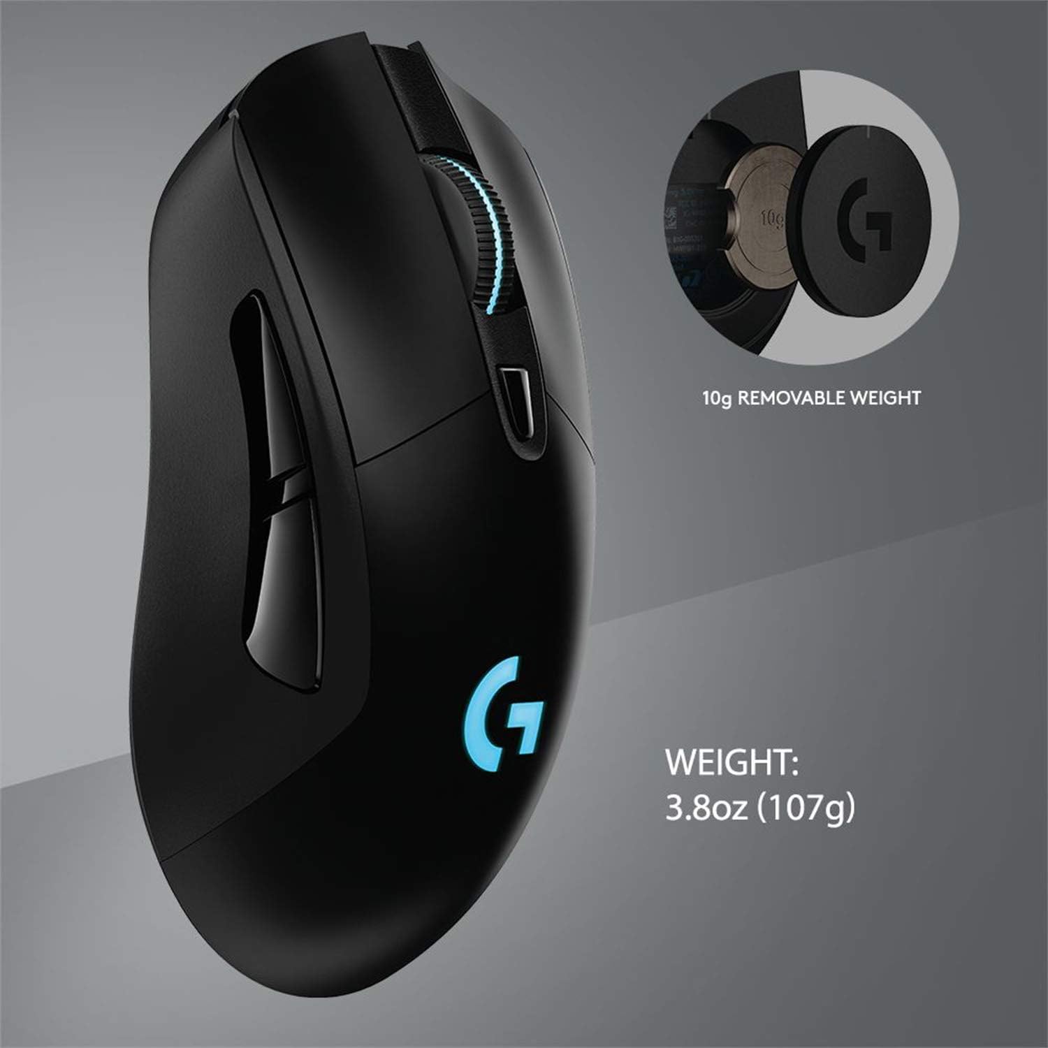 Logitech G703 Lightspeed Wireless Gaming Mouse W/Hero 25K Sensor (Black)