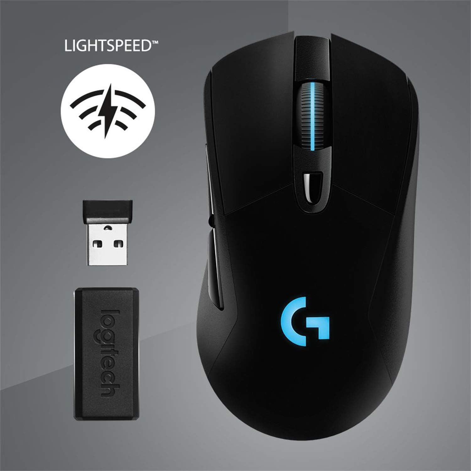 Logitech G703 Lightspeed Wireless Gaming Mouse W/Hero 25K Sensor (Black)