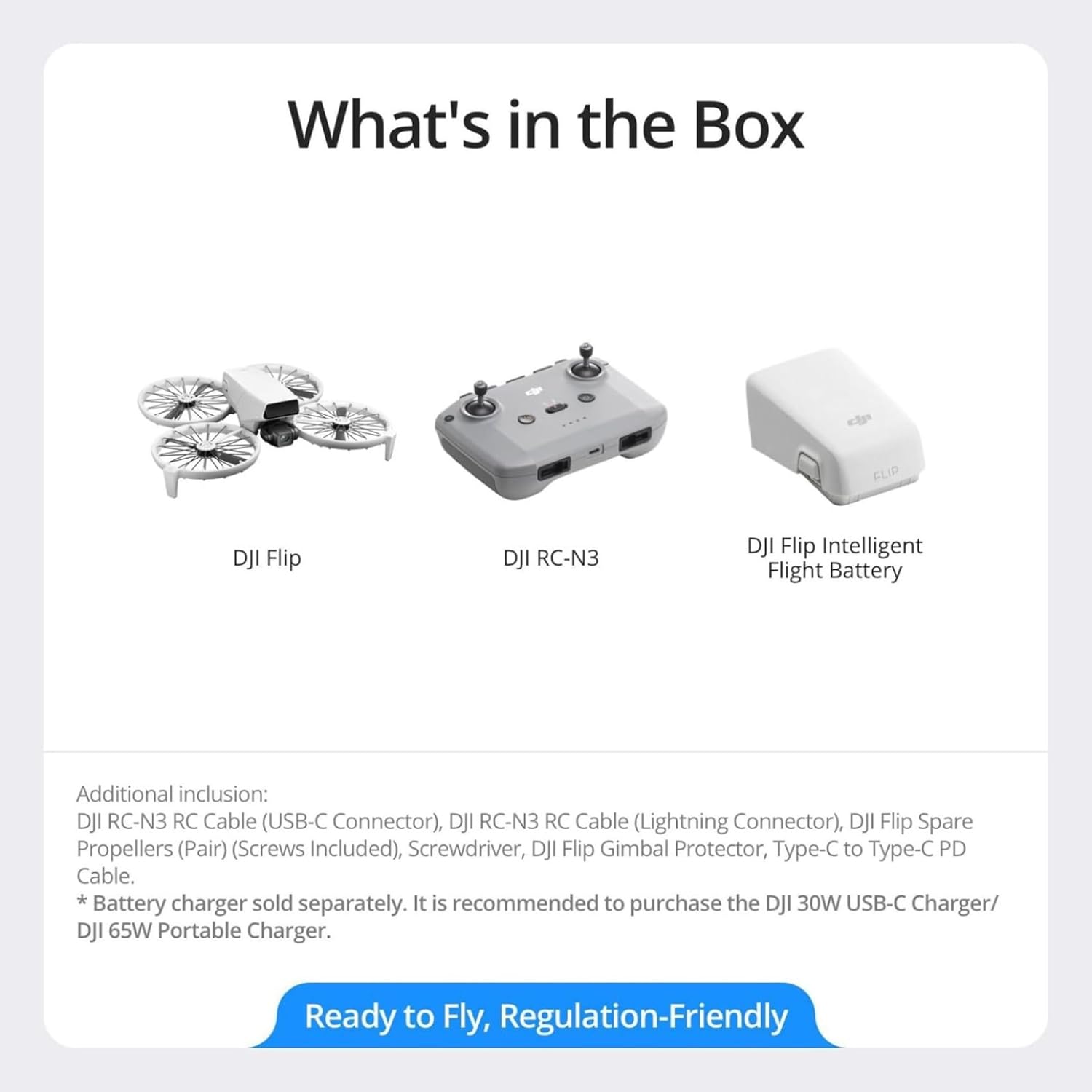 DJI Flip Drone RC-N3 with 4K UHD Camera