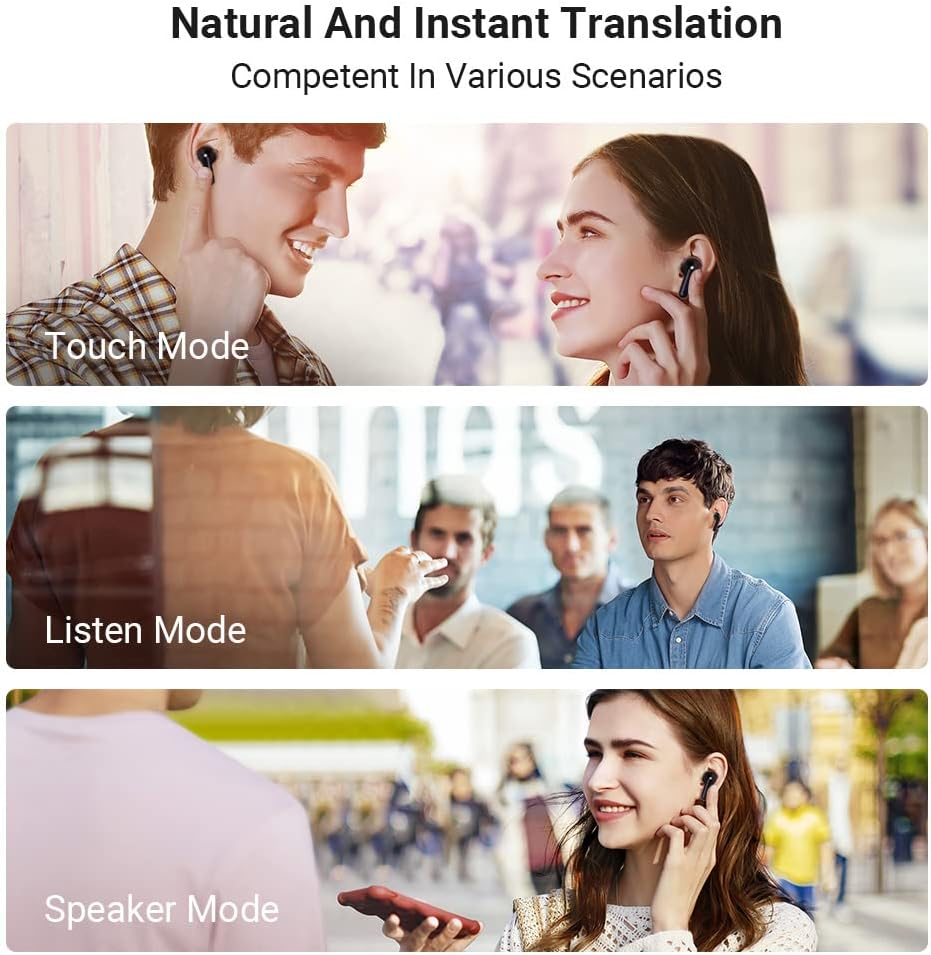 Timekettle M3 Language Translator Earbuds- Two-Way Translator Device with APP for 40 Languages