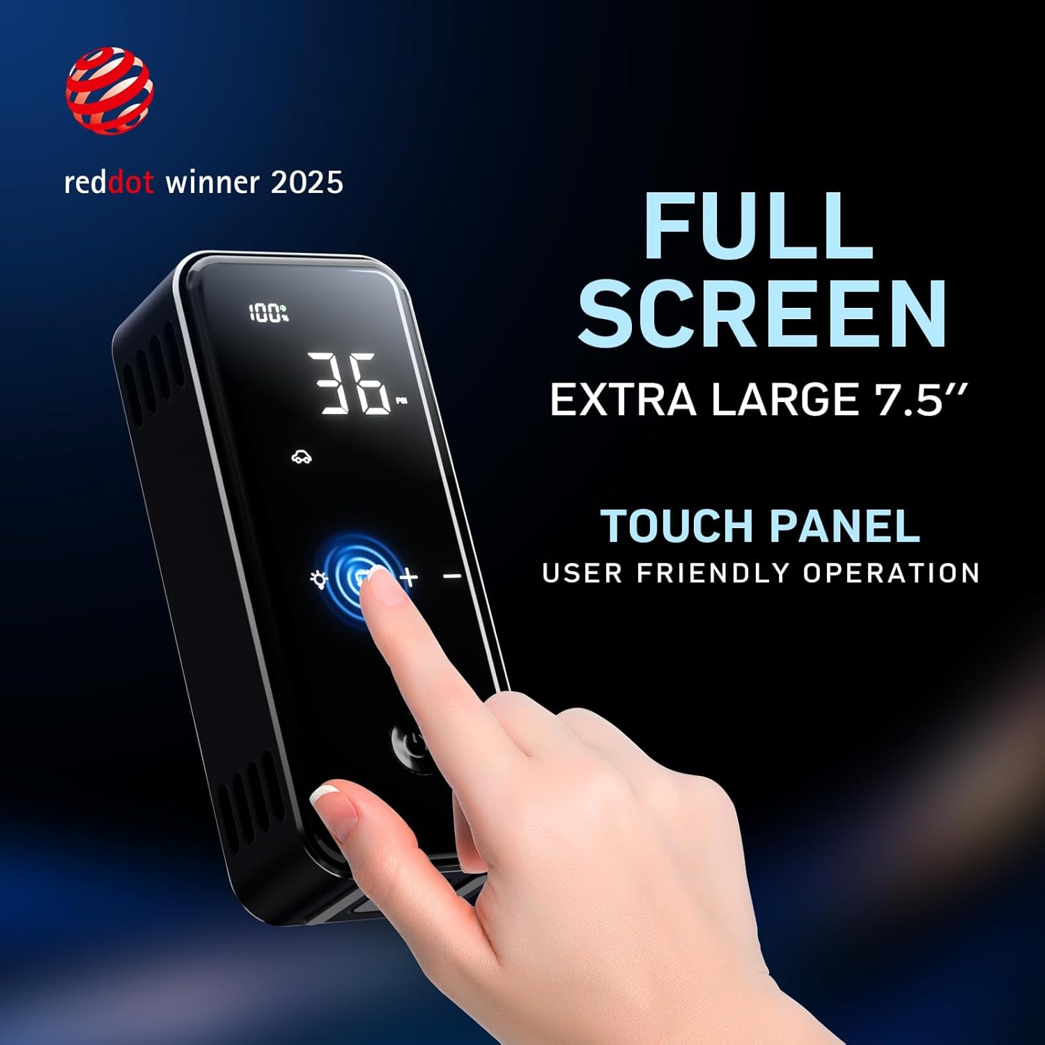 Portable Air Inflator with Fast Inflation- for bike & car tires, balls and more