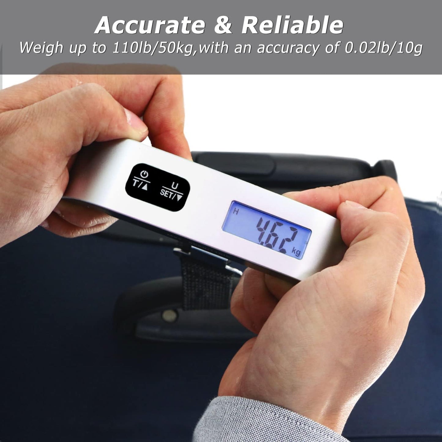 Digital Luggage Scale - Portable Digital Hanging Baggage Scale for Travel & Suitcase Weight