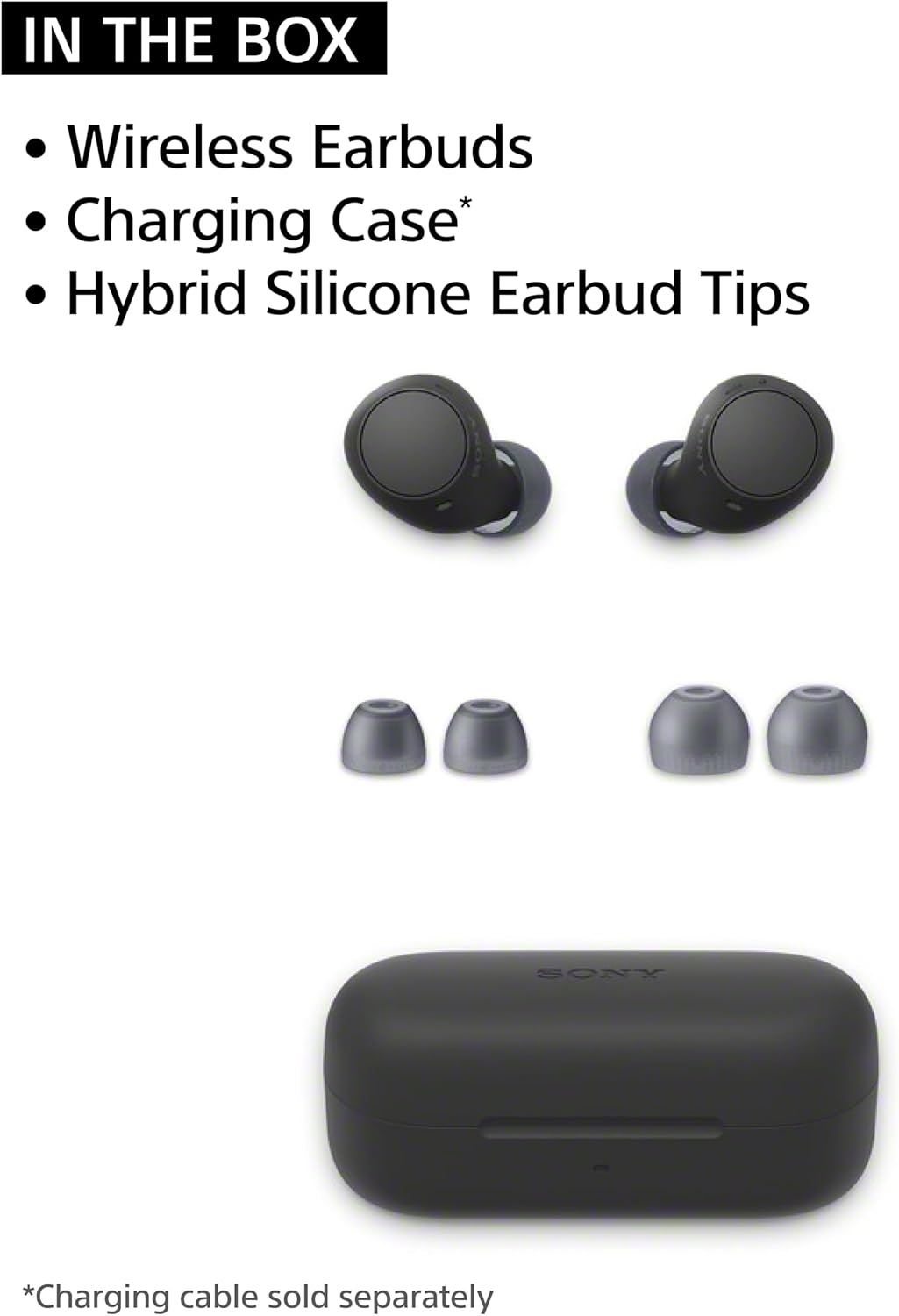 Sony WF-C510 Truly Wireless In-Ear Bluetooth Earbud Headphones - IPX4 Water Resistance (Black)