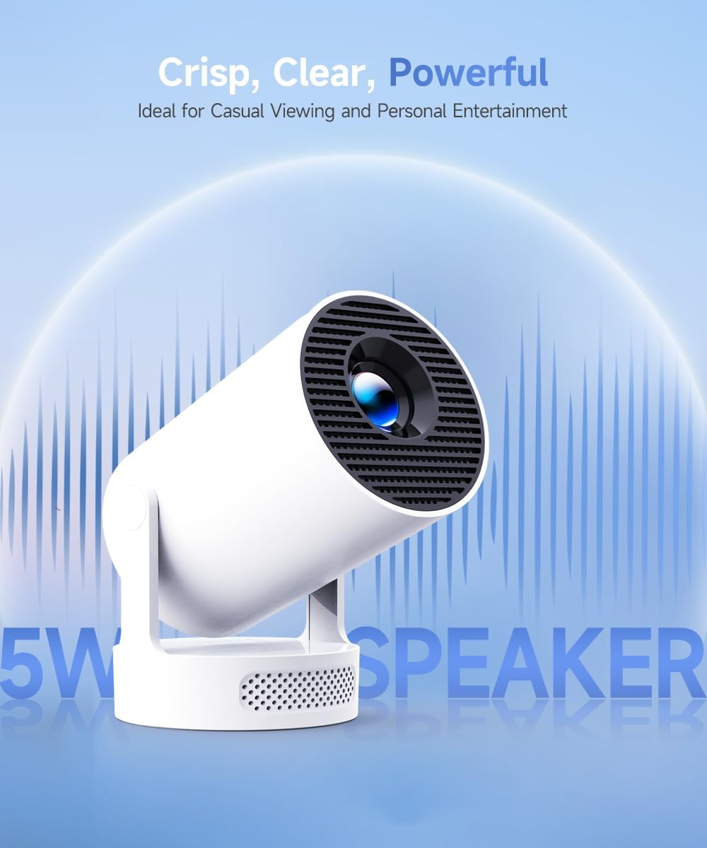 Mini Projector 4K Support with Wifi 6 and Bluetooth - for movies and series