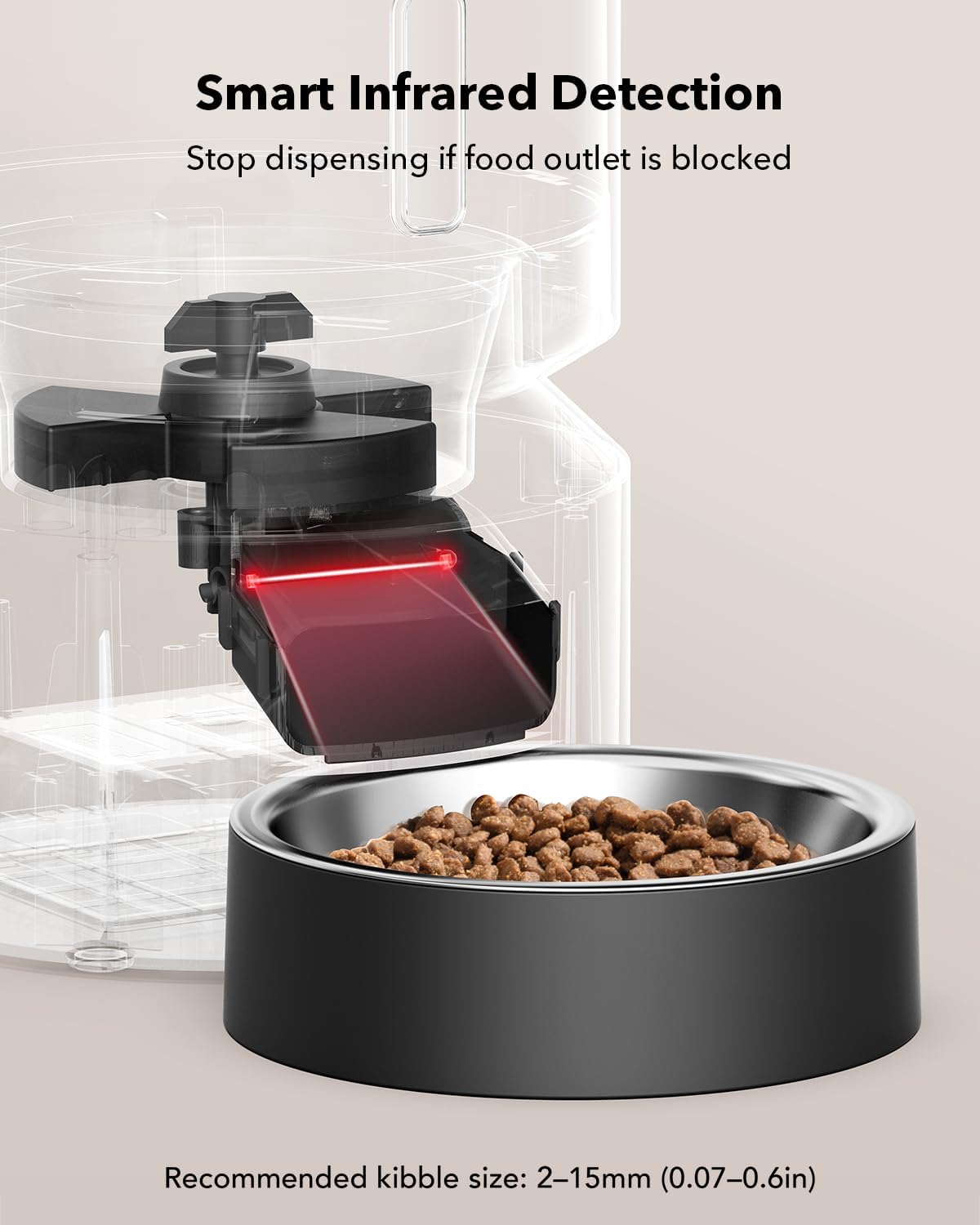 Smart Automatic Cat Feeder: Automatic Dog Food Dispenser with Freshness Preservation- Black