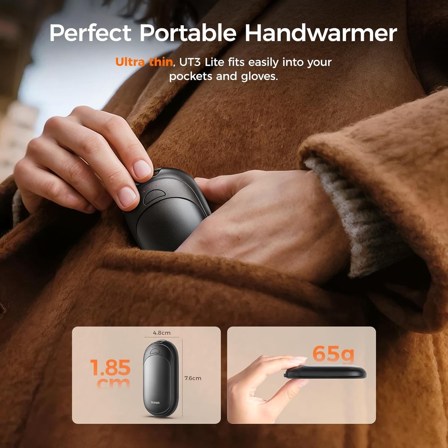 Magnetic Hand Warmers for Winter - Rechargeable 2 Pack