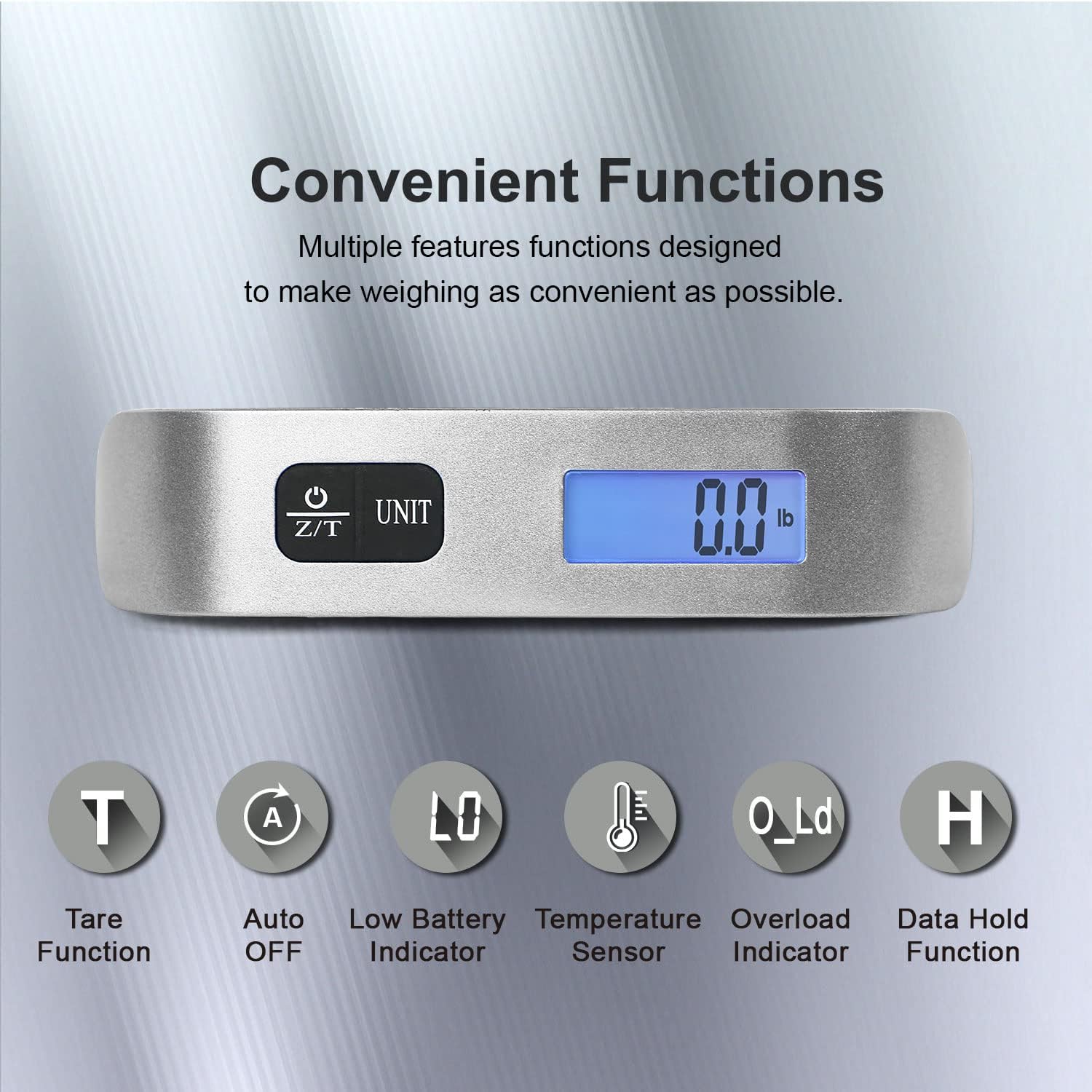 Digital Luggage Scale - Portable Digital Hanging Baggage Scale for Travel & Suitcase Weight