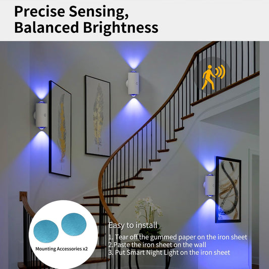 Smart Motion Sensor Night Light- Motion Sensor Light for Indoors (Magnetic & Rechargable)