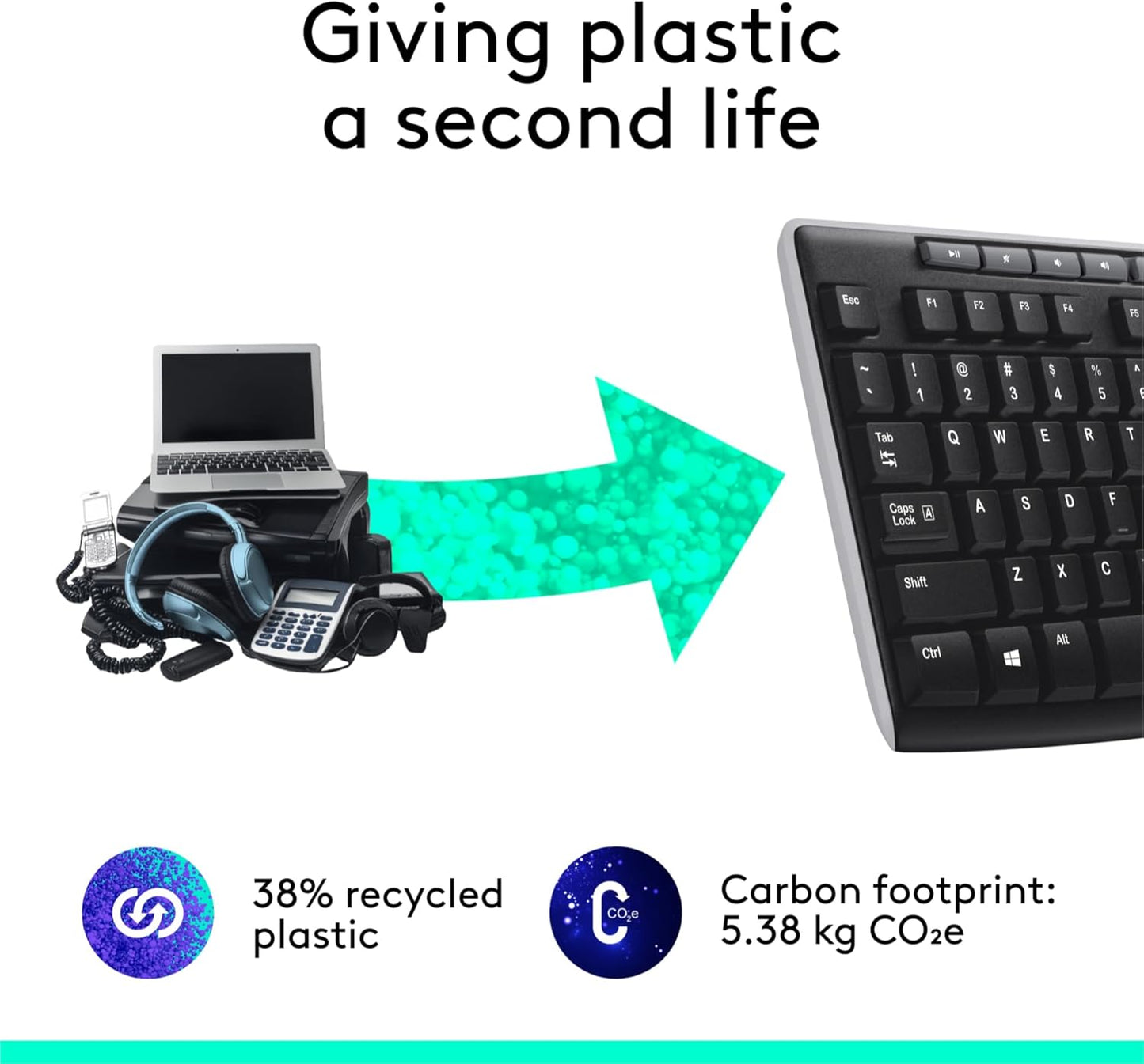 Logitech K270 Spill Proof Wireless Keyboard for Windows (Black)