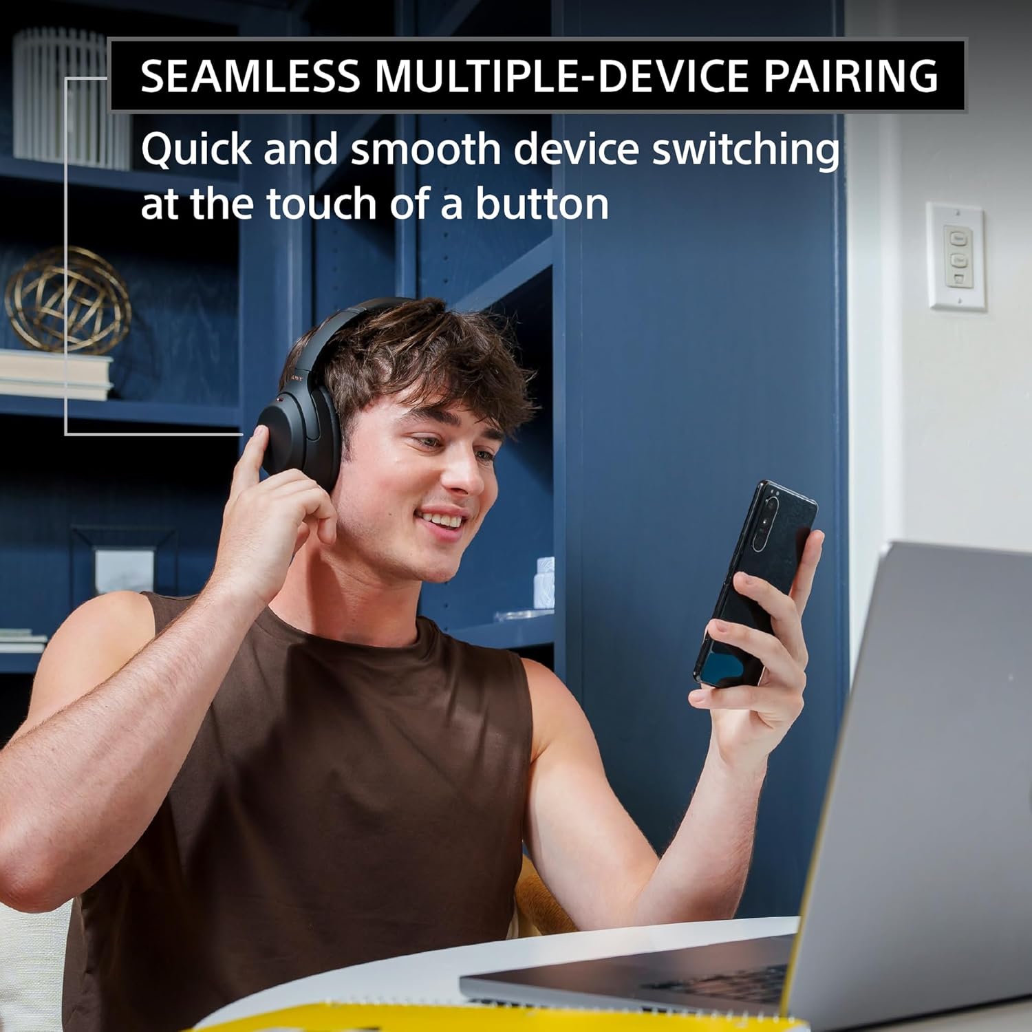 Sony WH-1000XM4 Wireless Premium Noise Canceling Overhead Headphones with Alexa Voice Control ( Black)