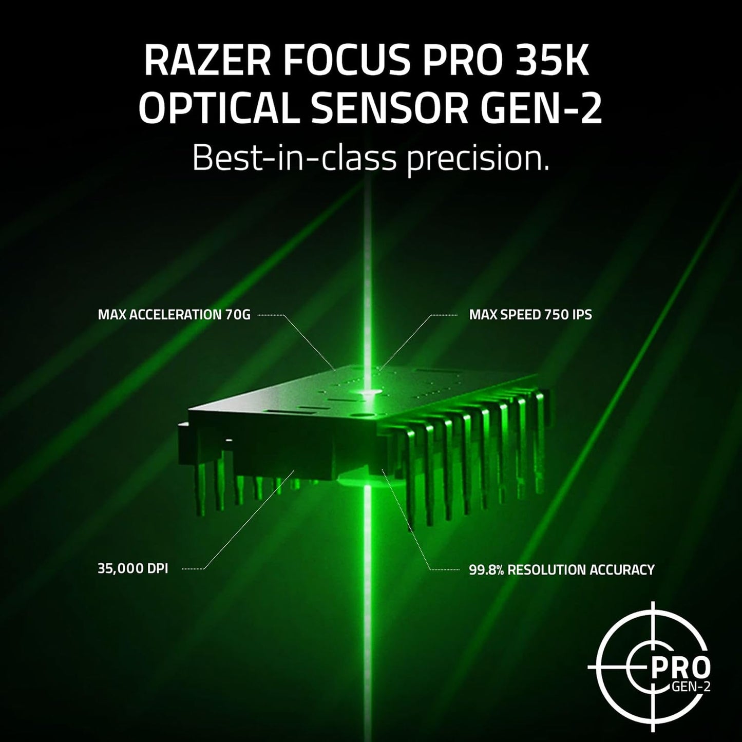 Razor Viper V3 Pro Wireless Esports Gaming Mouse: Symmetrical - 55G Lightweight (White)