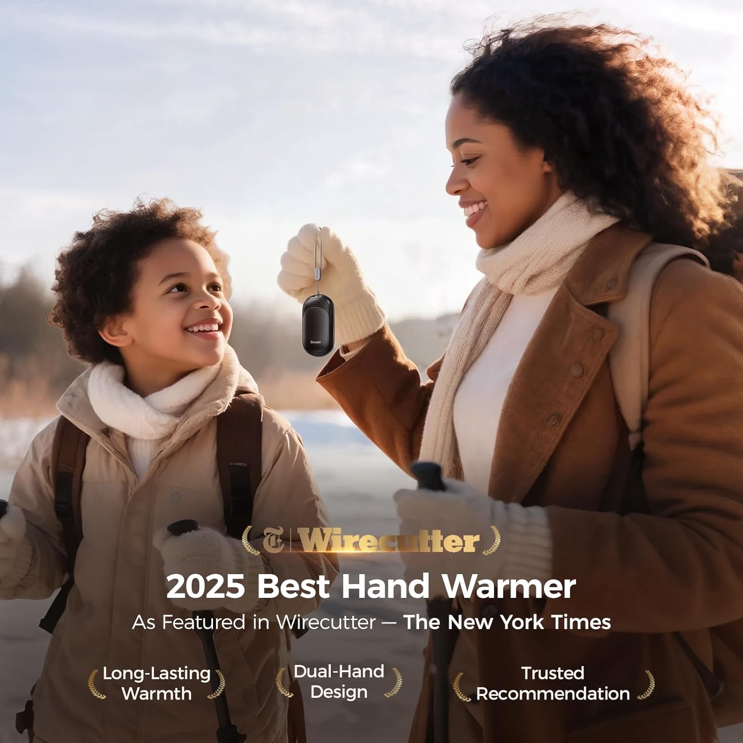 Magnetic Hand Warmers for Winter - Rechargeable 2 Pack
