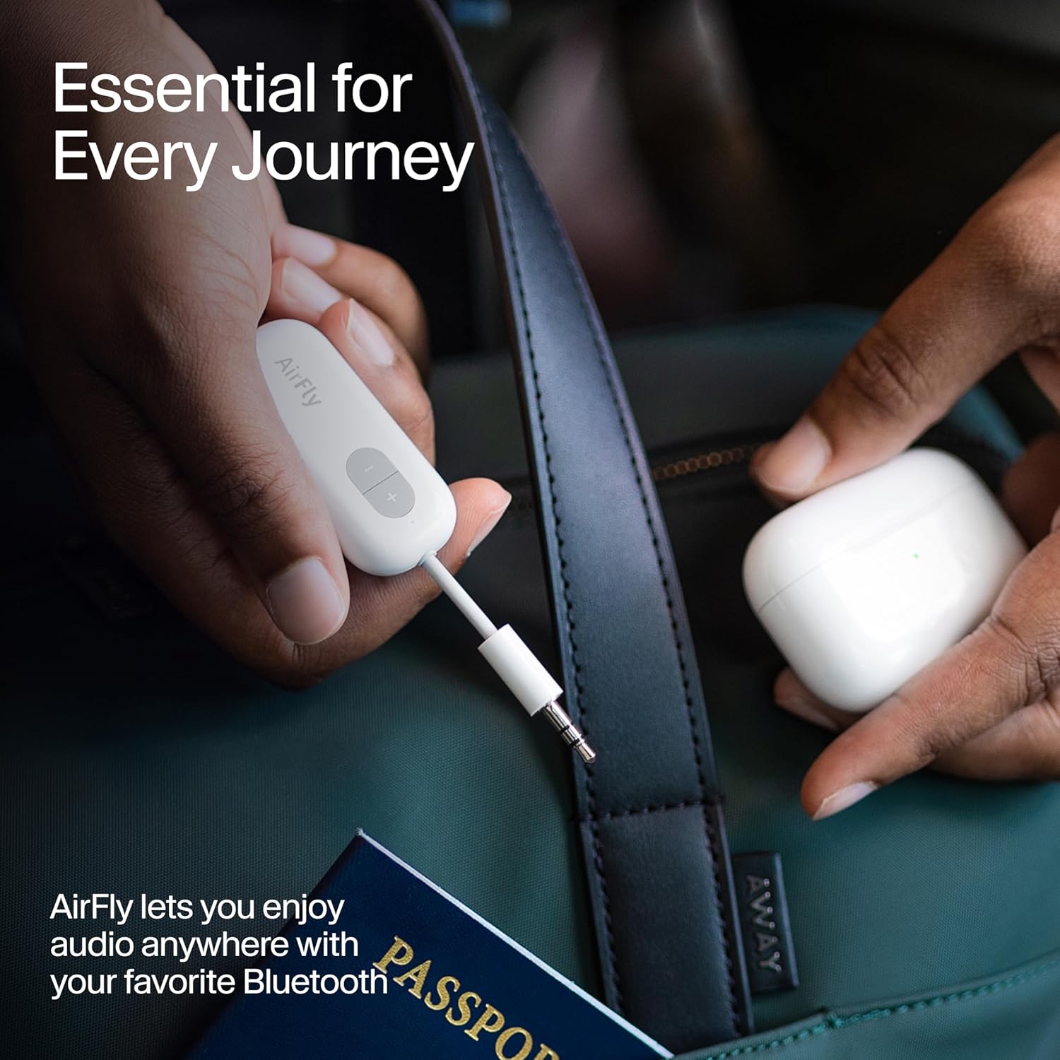 Airfly Connector | Bluetooth Wireless Audio Transmitter Adapter for Airpods