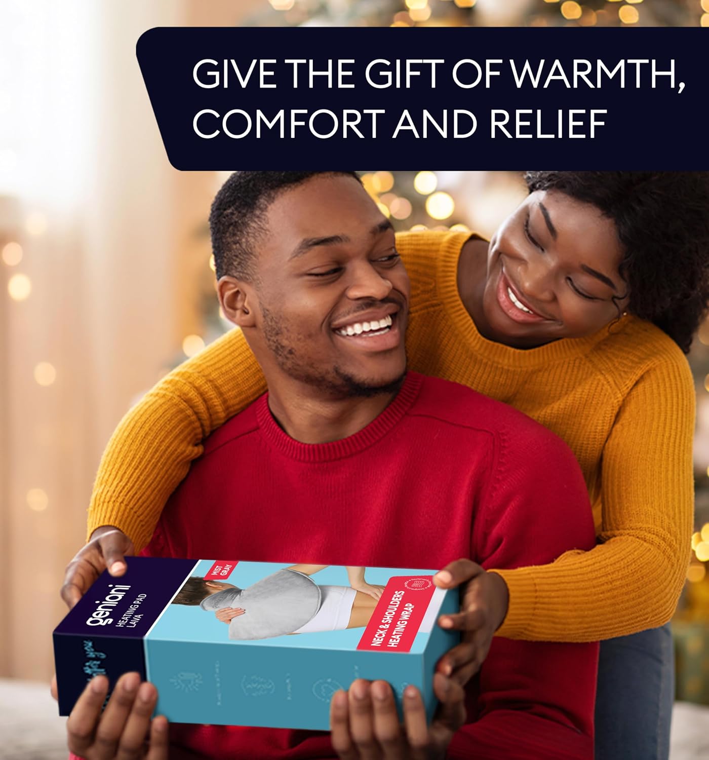 Heating Pad for Neck and Shoulders, Shoulder Heating Wrap with 4 Auto Shut-Off + 6 Heat Settings for Pain Relief