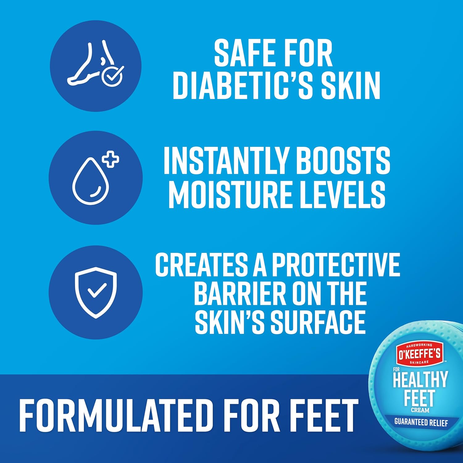 O'Keeffe's Healthy Feet Cream - (1 Pack) - Guaranteed Relief for Extremely Cracked & Dry Feet (special limited product)