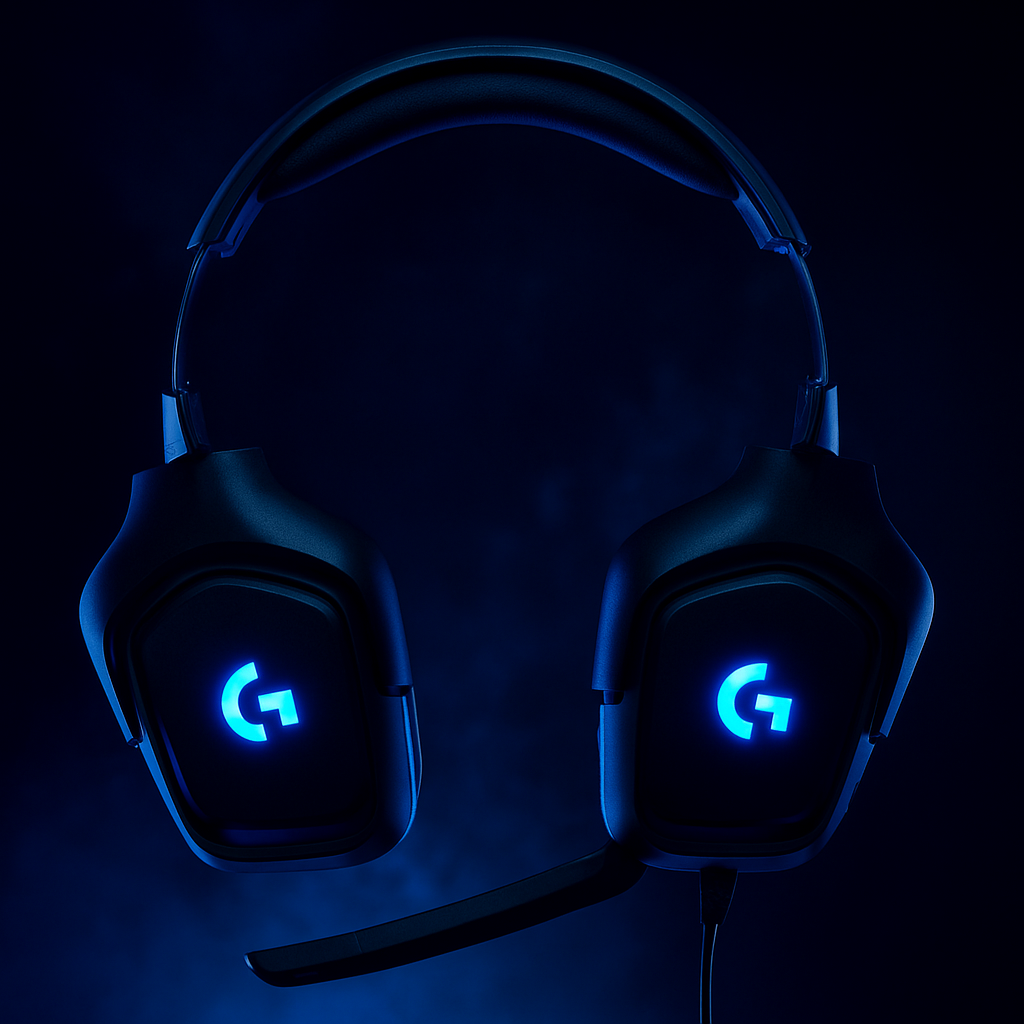 Logitech G432 Wired Gaming Headset with Flip-To-Mute Mic (Leatherette) Black/Blue