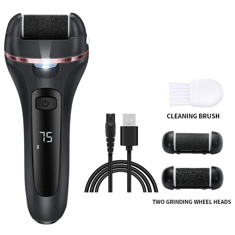 Electric Feet Callus Remover Professional Foot File Grinder Machine with 3 Heads + tools