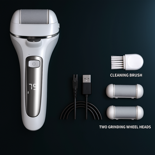Electric Feet Callus Remover Professional Foot File Grinder Machine with 3 Heads + tools