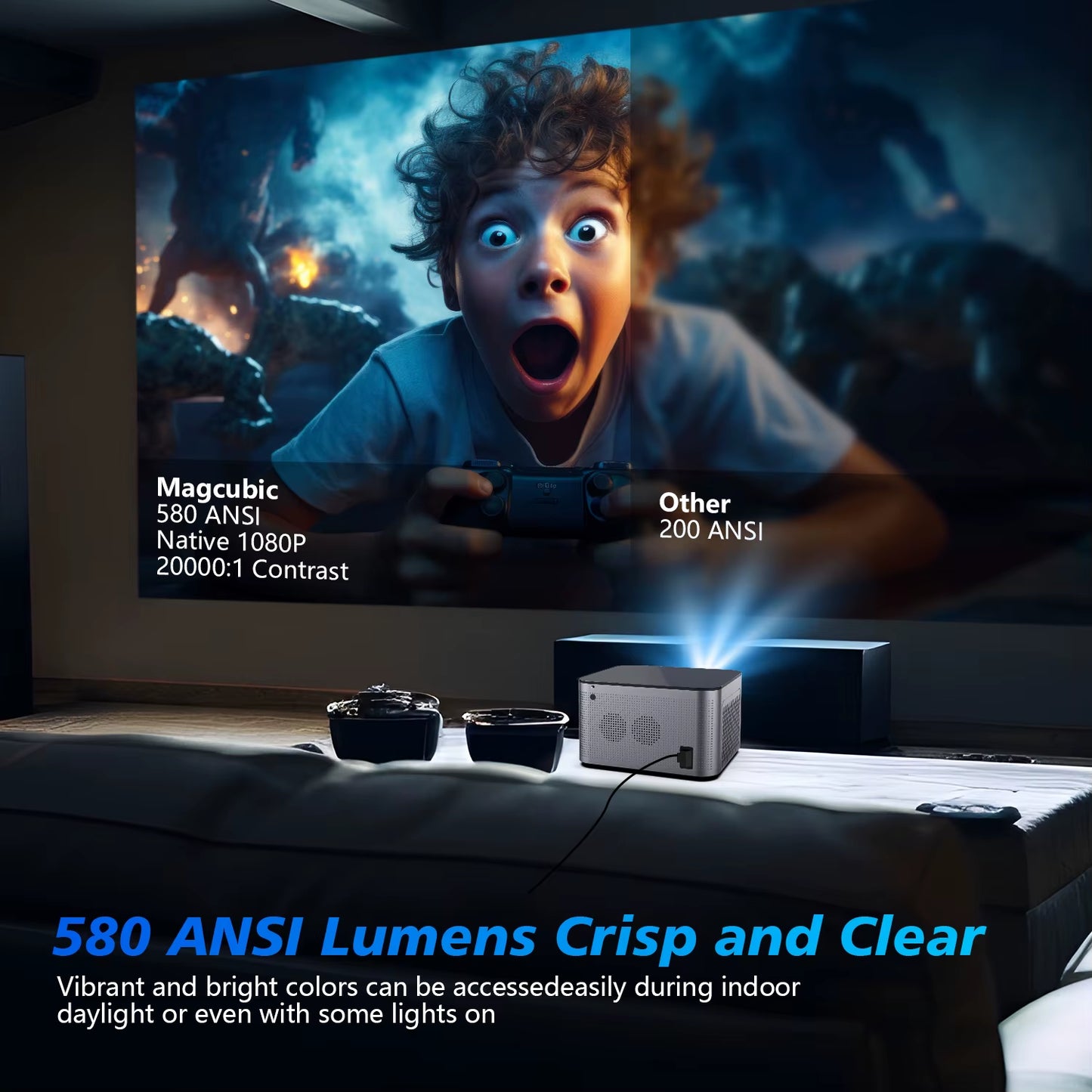 4K Smart Projector Full HD with Voice Control- Home Cinema Theater