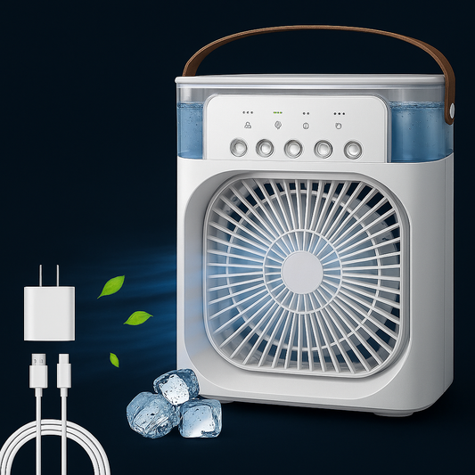 Portable Air Conditioner Fan- with 7 Colors LED Light( best for indoors and outdoors)