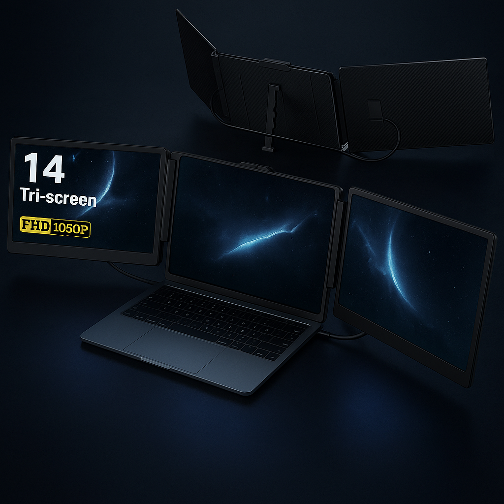 14’’ Triple Laptop Screen Extender for Mac/Windows