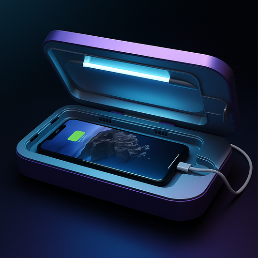UV Cell Phone Sanitizer and Dual Universal Cell Phone Charger- clinically proven with 360 degree sanitizer