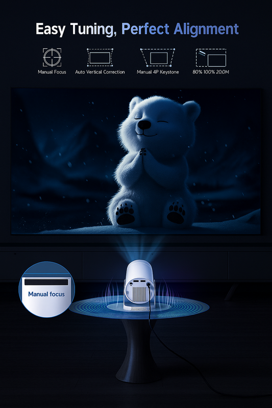 Mini Projector 4K Support with Wifi 6 and Bluetooth - for movies and series