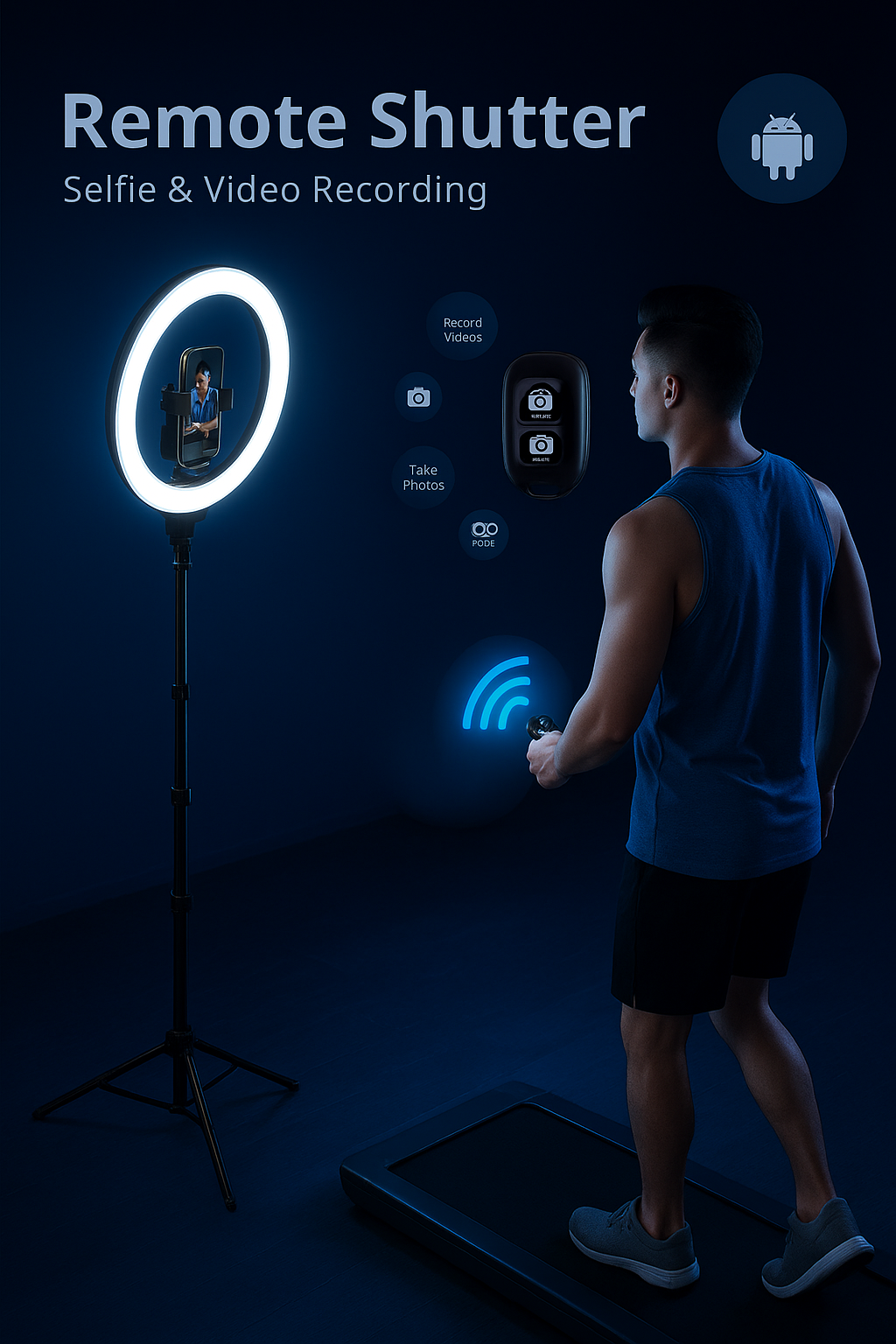 UBeesize 12'' Selfie Ring Light with 62’’ Tripod Stand for Video Recording+ Live Streaming