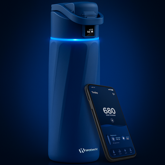Smart Water Bottle with Reminder to Hydrate - Stainless Steel Vacuum Insulated  with Water Tracker