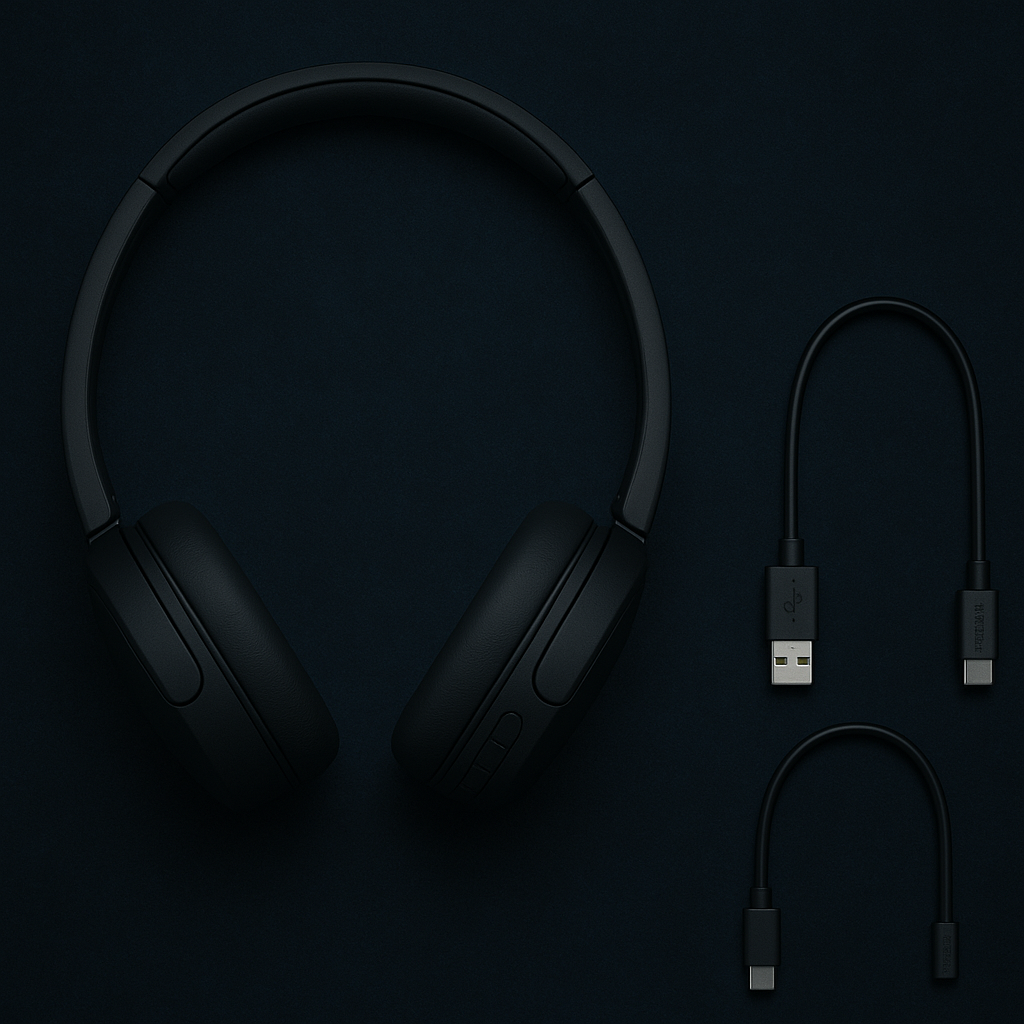 Sony WH-CH520 Wireless Headphones Bluetooth On-Ear Headset with Microphone -Black