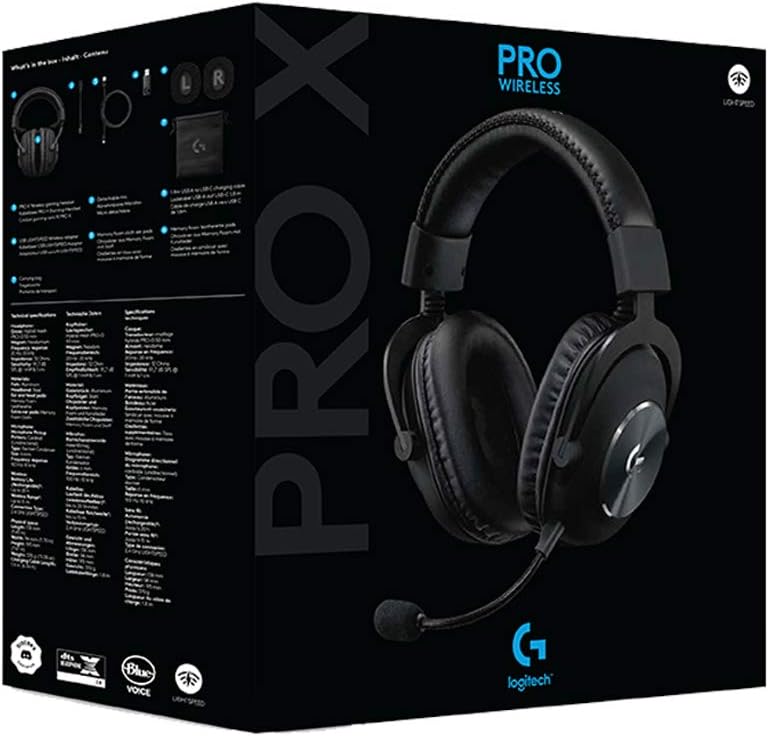 Logitech G PRO X Wireless LIGHTSPEED Gaming Headset with Blue VO!CE Mic Filter - Black