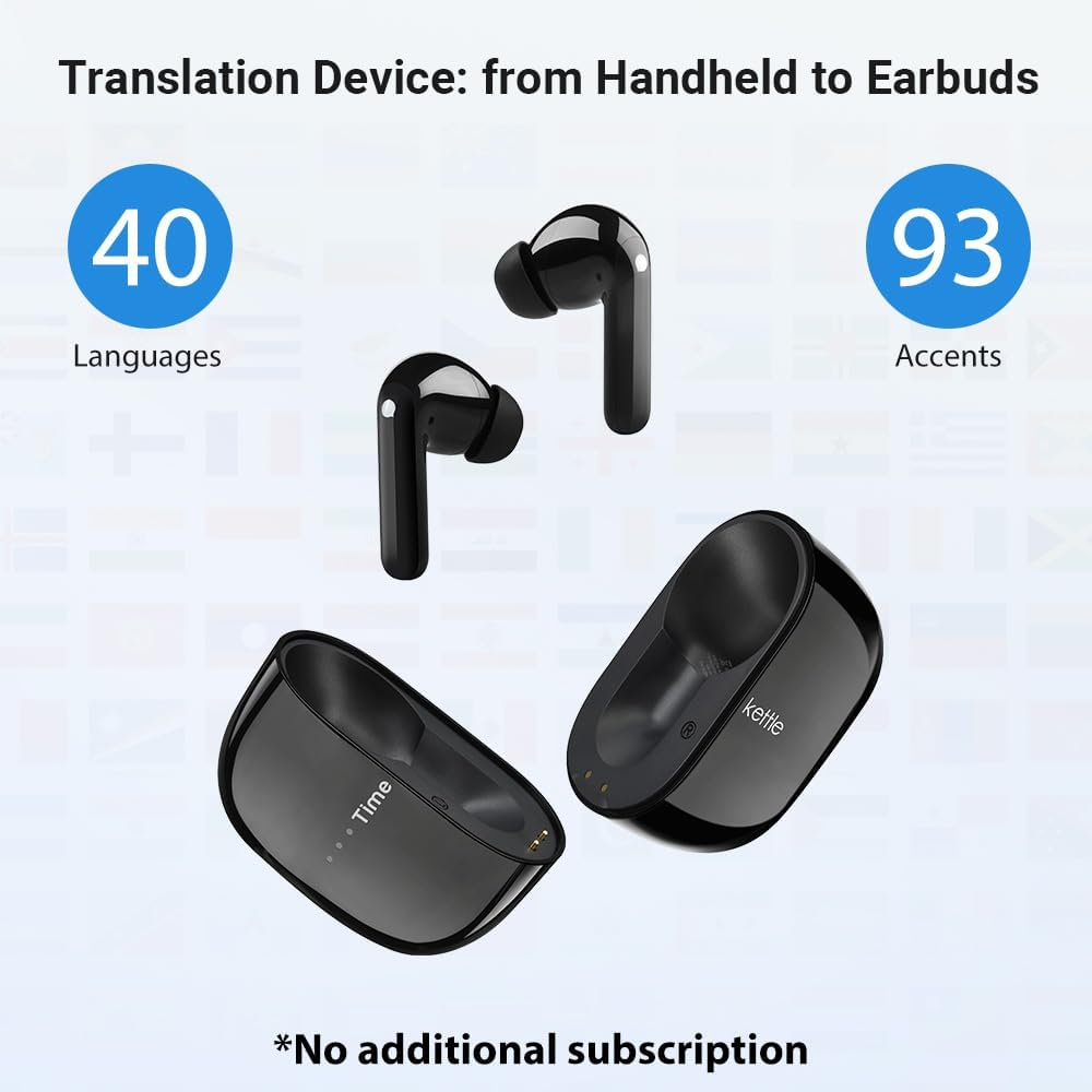 Timekettle M3 Language Translator Earbuds- Two-Way Translator Device with APP for 40 Languages