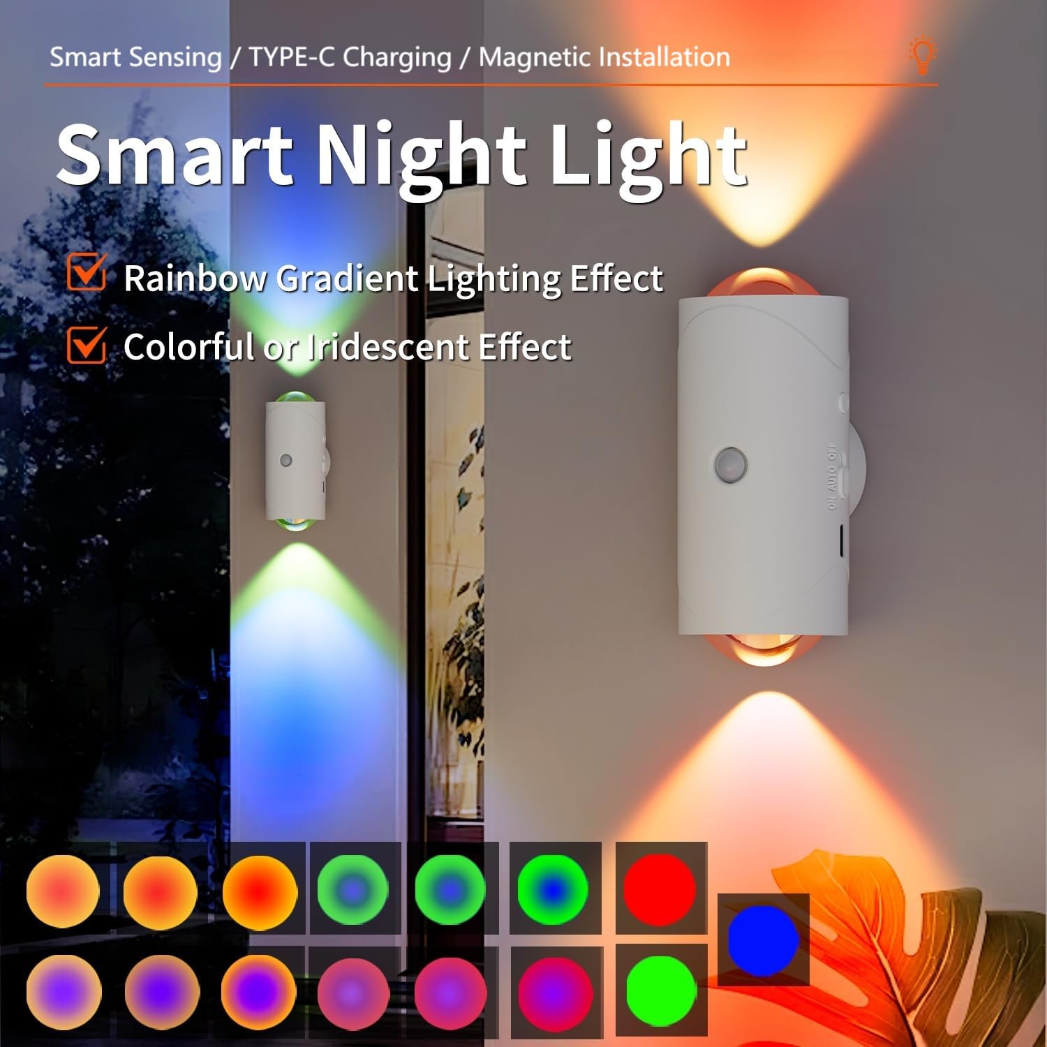 Smart Motion Sensor Night Light- Motion Sensor Light for Indoors (Magnetic & Rechargable)