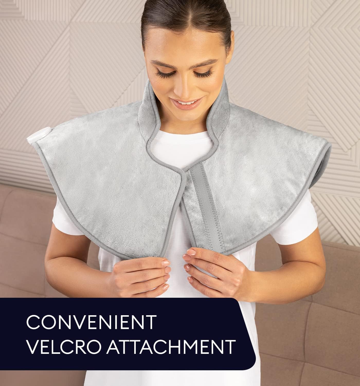 Heating Pad for Neck and Shoulders, Shoulder Heating Wrap with 4 Auto Shut-Off + 6 Heat Settings for Pain Relief 