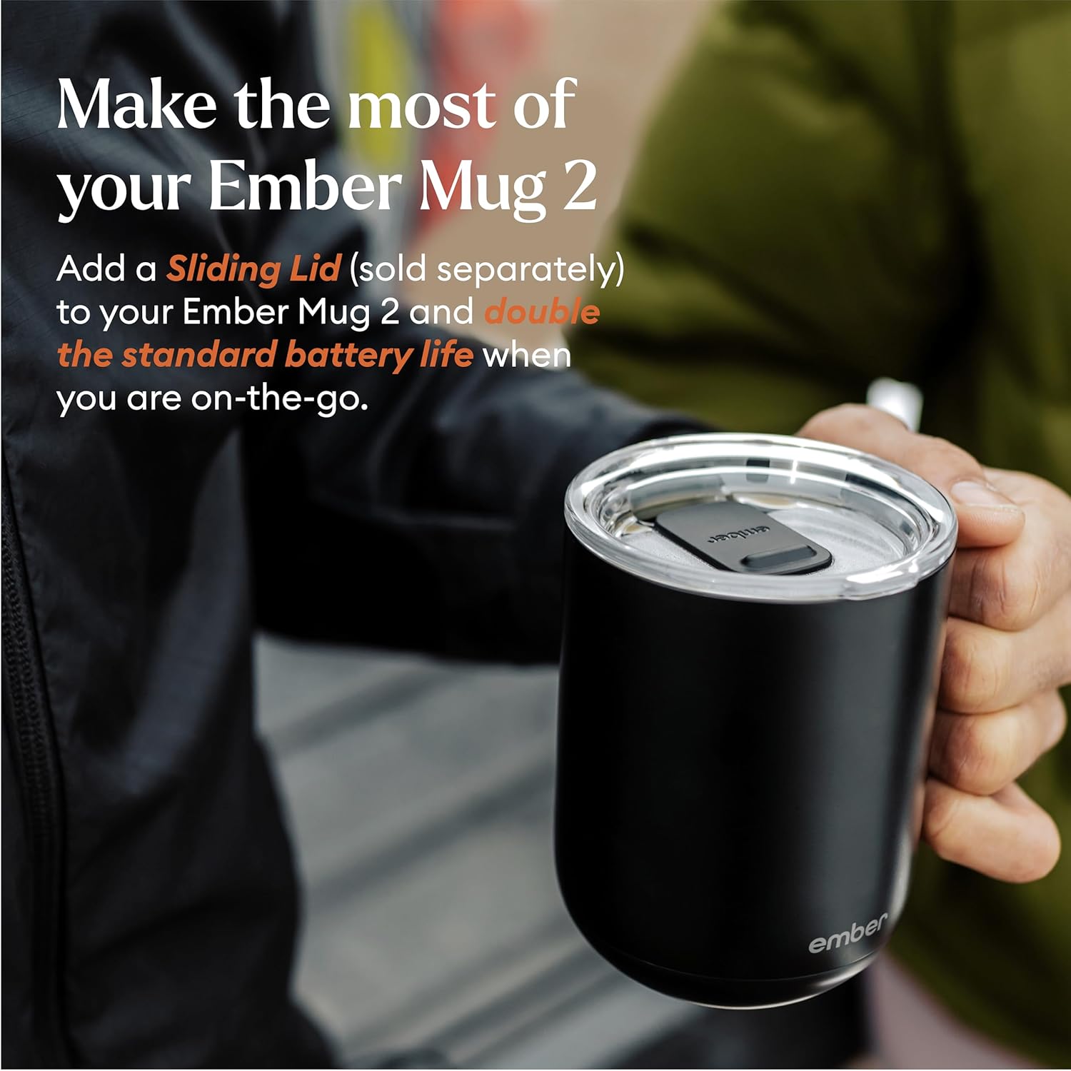 Ember Temperature Control Smart Mug 2- App-Controlled Heated Coffee Mug with 80 Min Battery Life (Black)