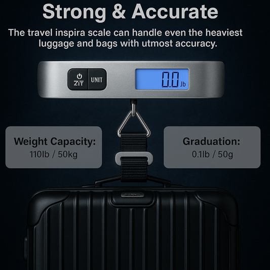 Digital Luggage Scale - Portable Digital Hanging Baggage Scale for Travel & Suitcase Weight