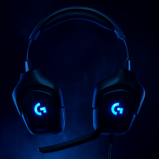 Logitech G432 Wired Gaming Headset with Flip-To-Mute Mic (Leatherette) Black/Blue