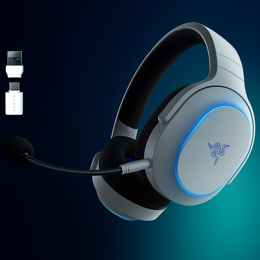 Razer Barracuda X Chroma Wireless Gaming Headset: 2.4Ghz Wireless & Bluetooth - Lightweight  (White)