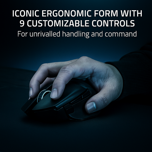 Razer Basilisk V3 X Hyperspeed Customizable Wireless Gaming Mouse- Classic Black