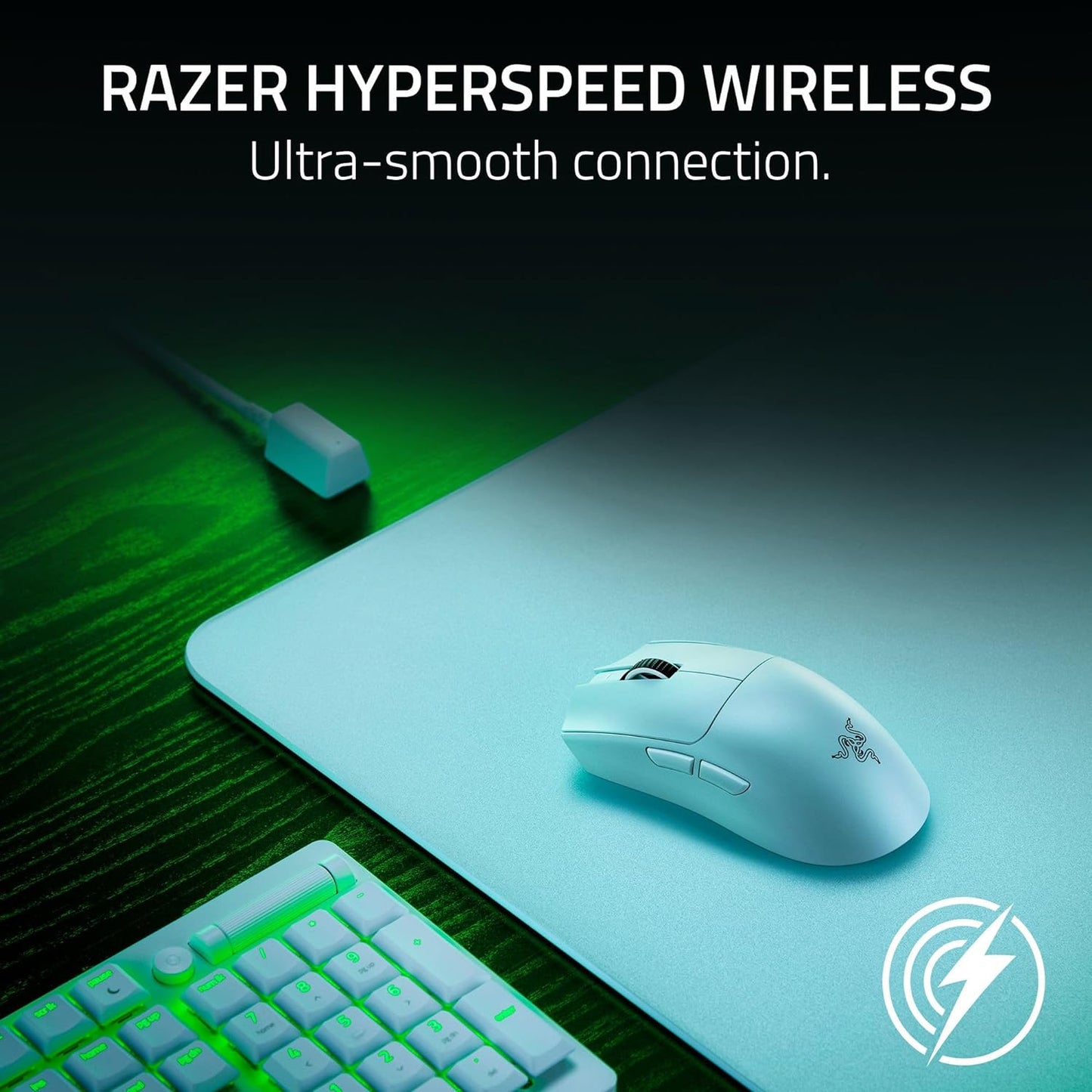 Razor Viper V3 Pro Wireless Esports Gaming Mouse: Symmetrical - 55G Lightweight (White)