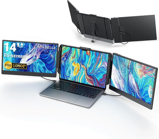 14’’ Triple Laptop Screen Extender for Mac/Windows