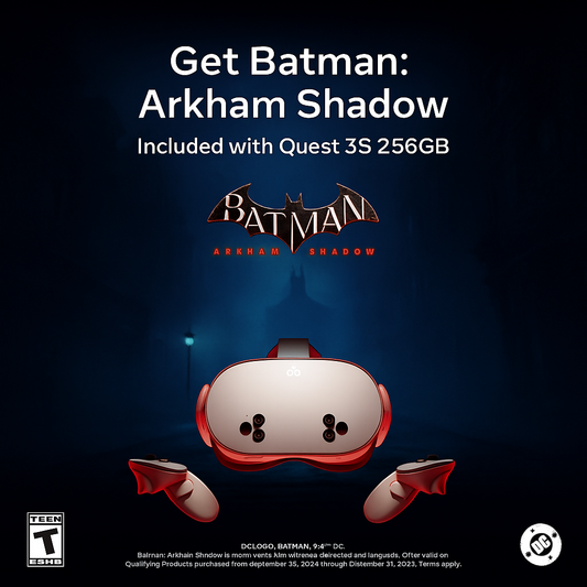 Meta Quest 3S 256GB | Batman: Arkham Shadow Included with 30+ Games Included (including Horizon+ Access with Starter Bundles)