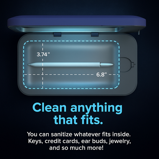 UV Cell Phone Sanitizer and Dual Universal Cell Phone Charger- clinically proven with 360 degree sanitizer
