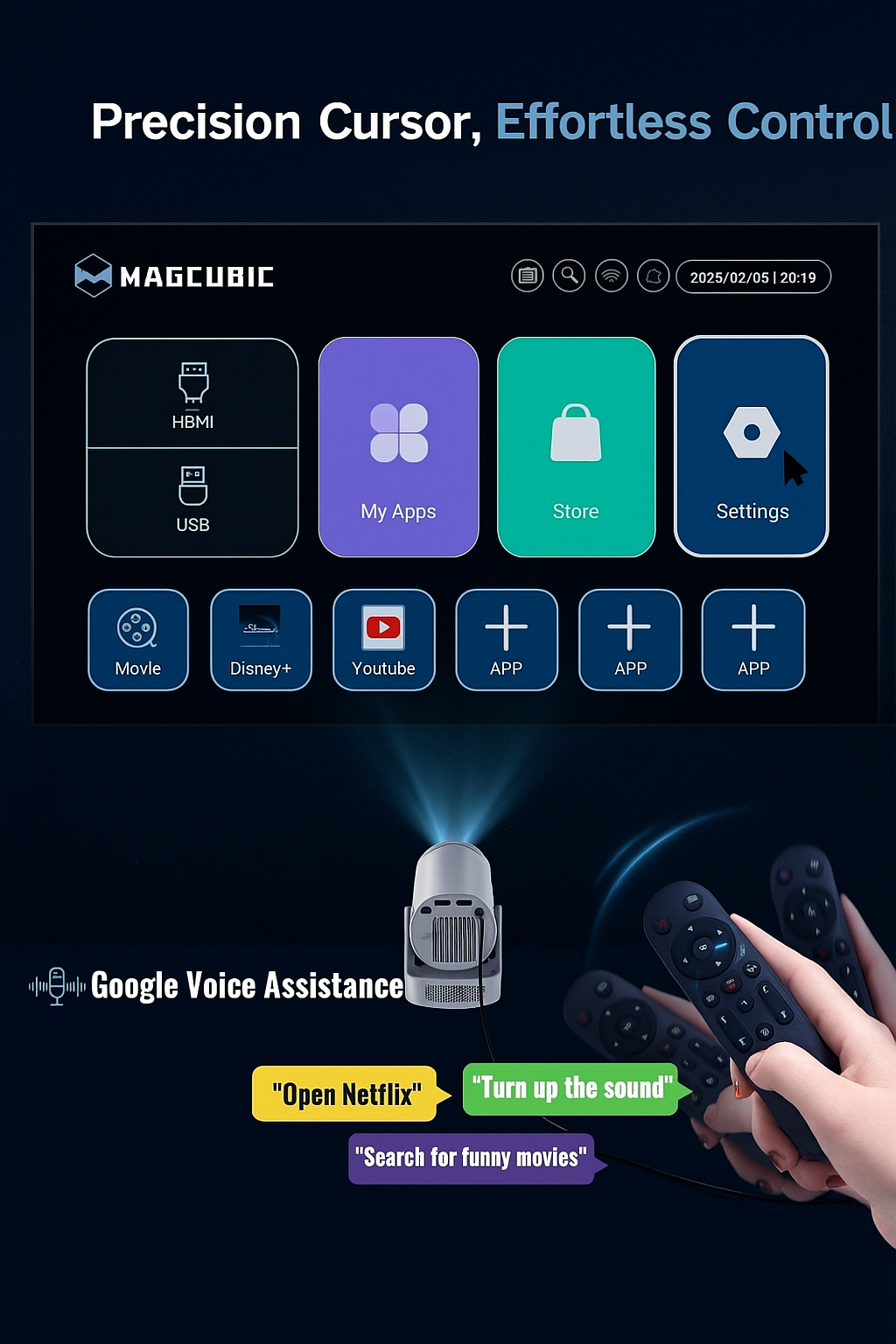 Mini Projector 4K Support with Wifi 6 and Bluetooth - for movies and series